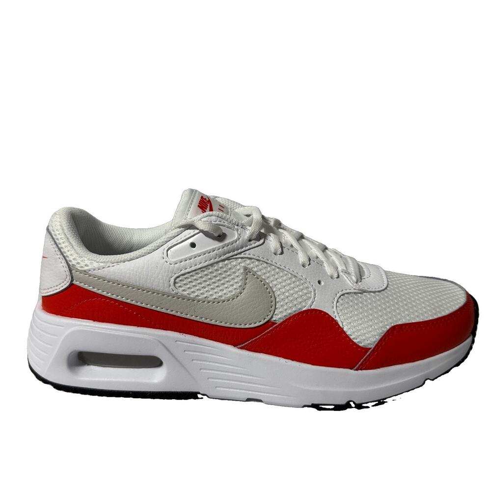 Nike Air Max SC CW4555-107 White University Red Wolf Grey Black M SZ 9.5